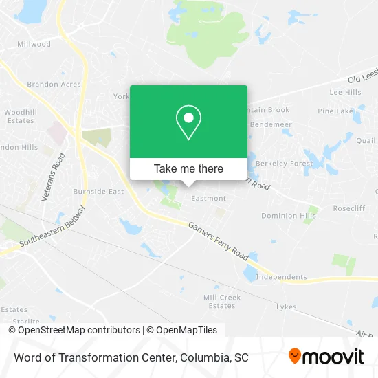Word of Transformation Center map