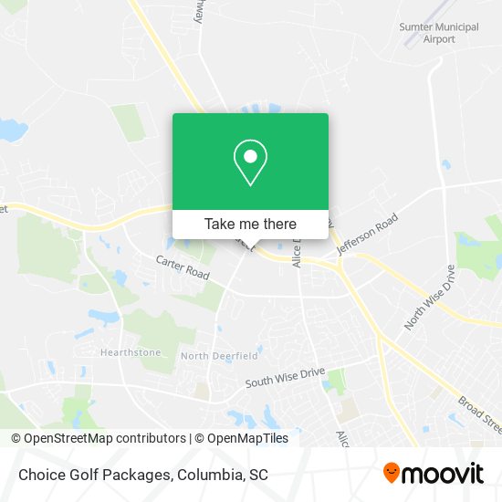 Choice Golf Packages map