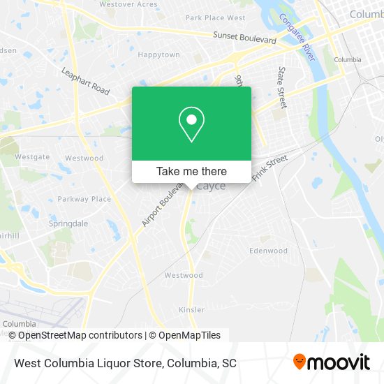 West Columbia Liquor Store map