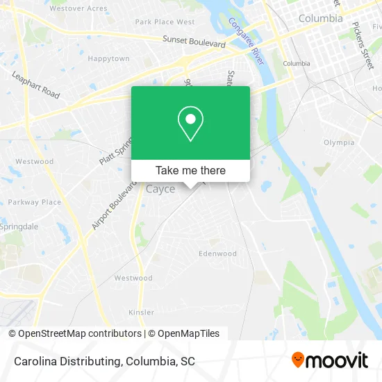 Carolina Distributing map