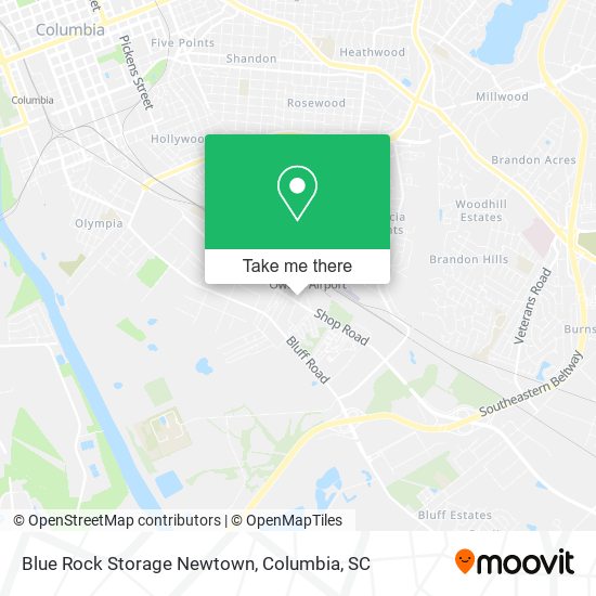 Mapa de Blue Rock Storage Newtown