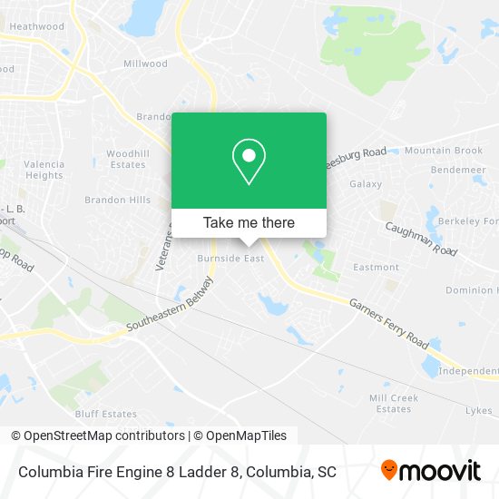 Mapa de Columbia Fire Engine 8 Ladder 8