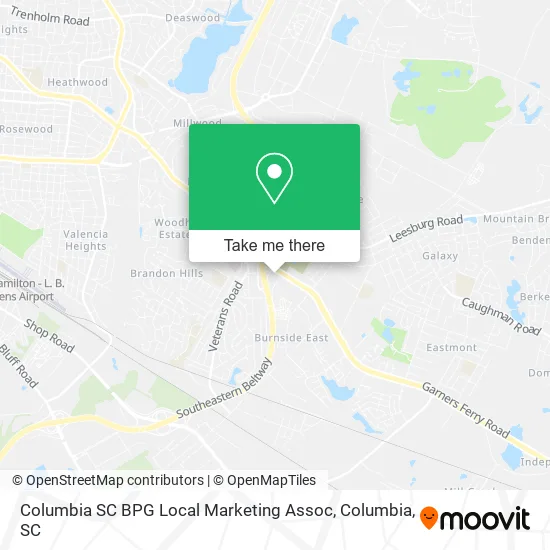 Columbia SC BPG Local Marketing Assoc map