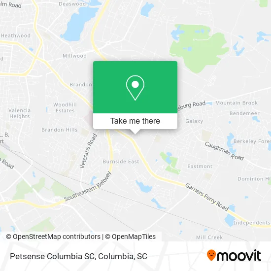 Mapa de Petsense Columbia SC