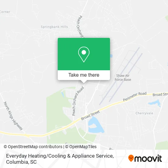 Everyday Heating / Cooling & Appliance Service map