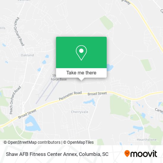Shaw AFB Fitness Center Annex map