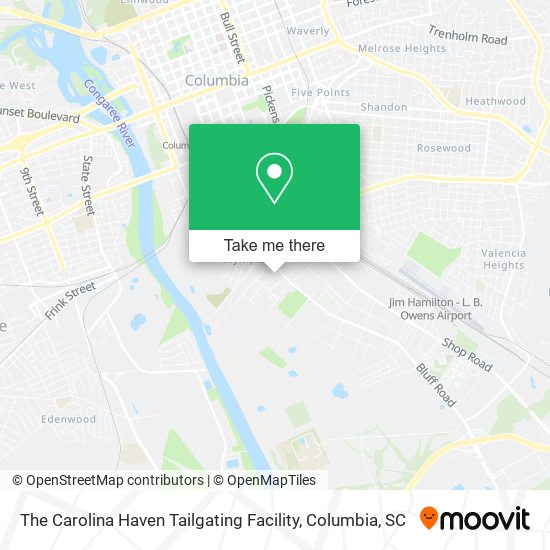 The Carolina Haven Tailgating Facility map