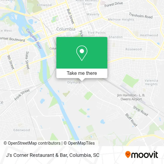 J's Corner Restaurant & Bar map