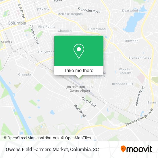 Owens Field Farmers Market map