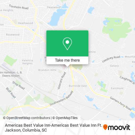 Americas Best Value Inn-Americas Best Value Inn Ft. Jackson map