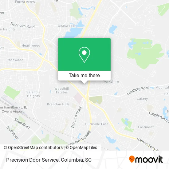 Precision Door Service map