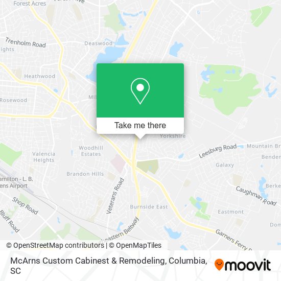 McArns Custom Cabinest & Remodeling map