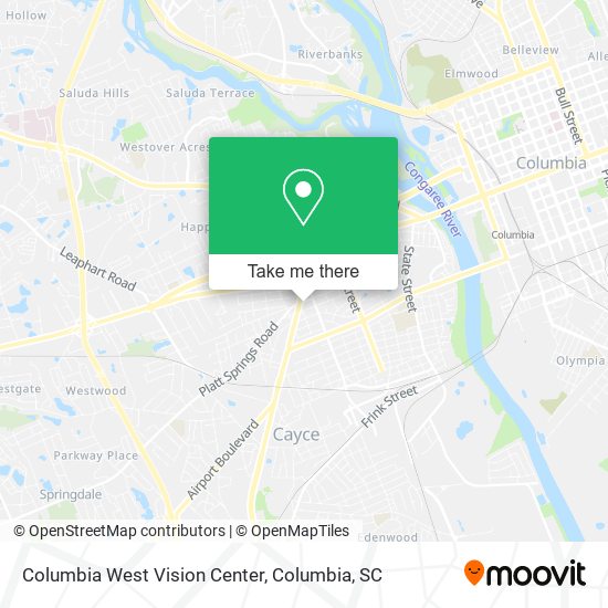 Columbia West Vision Center map