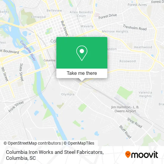 Columbia Iron Works and Steel Fabricators map