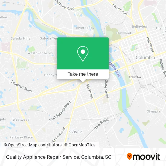 Quality Appliance Repair Service map