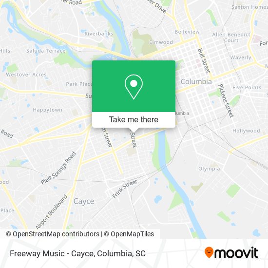 Freeway Music - Cayce map