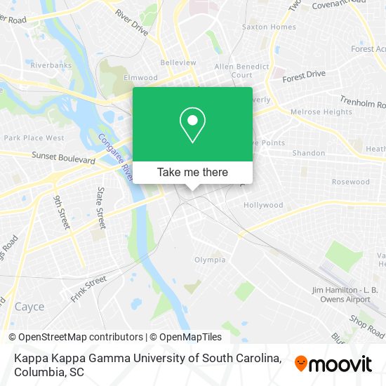 Kappa Kappa Gamma University of South Carolina map