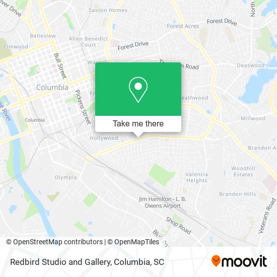 Redbird Studio and Gallery map