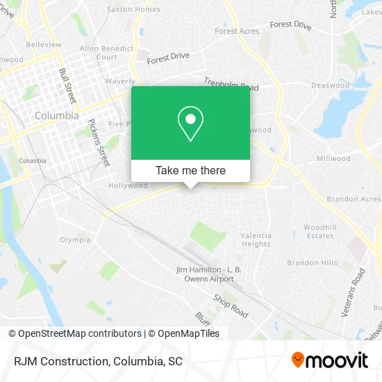 RJM Construction map