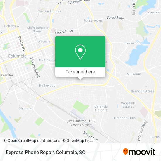 Mapa de Express Phone Repair