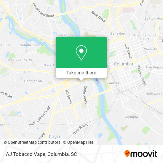 AJ Tobacco Vape map