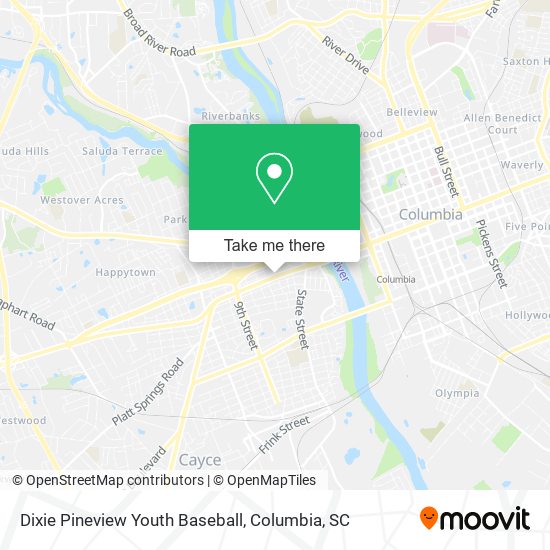 Dixie Pineview Youth Baseball map