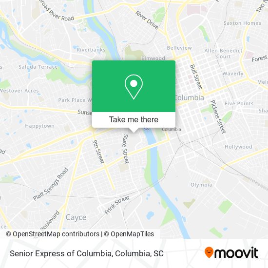 Mapa de Senior Express of Columbia