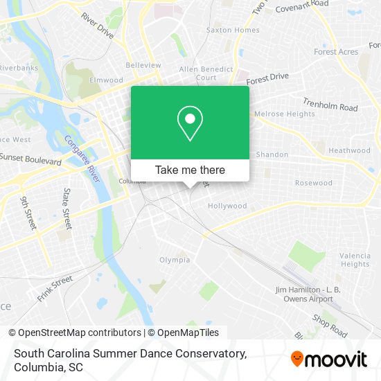 South Carolina Summer Dance Conservatory map