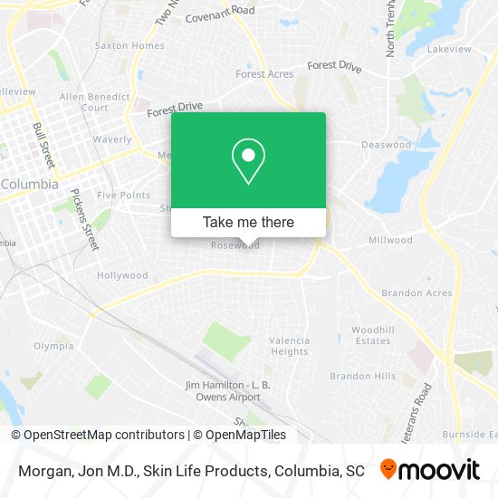 Morgan, Jon M.D., Skin Life Products map