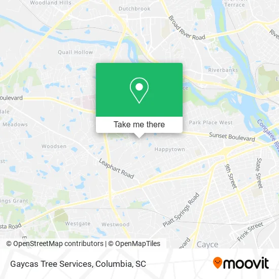 Gaycas Tree Services map