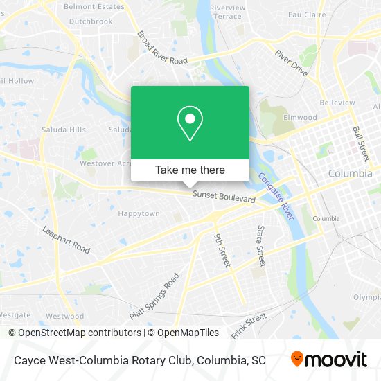 Cayce West-Columbia Rotary Club map