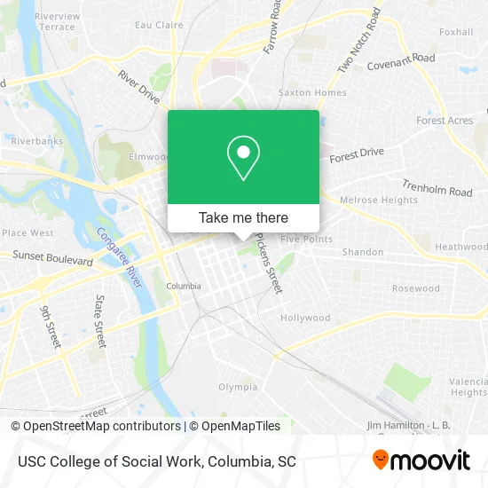 Mapa de USC College of Social Work