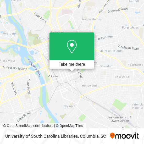 Mapa de University of South Carolina Libraries