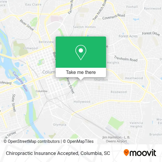 Chiropractic Insurance Accepted map