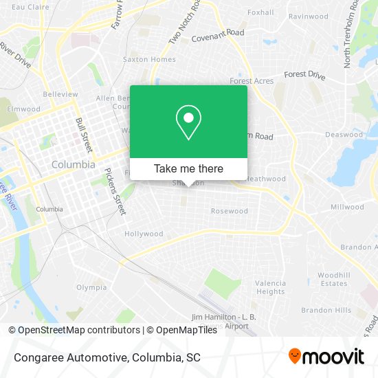 Mapa de Congaree Automotive