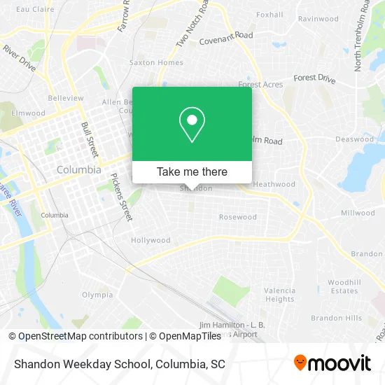 Shandon Weekday School map
