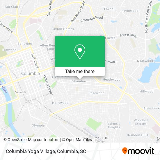 Mapa de Columbia Yoga Village