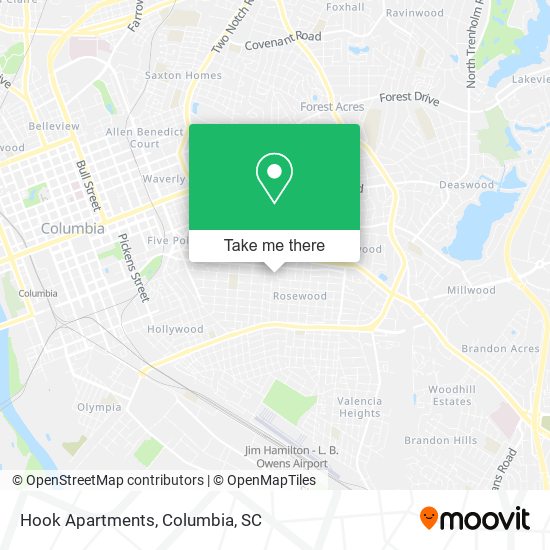 Mapa de Hook Apartments