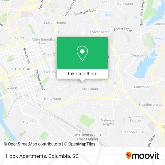Hook Apartments map