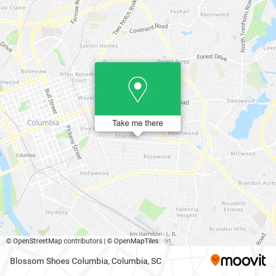 Mapa de Blossom Shoes Columbia