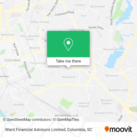 Ward Financial Advisors Limited map