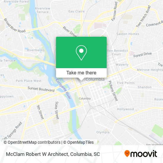 McClam Robert W Architect map