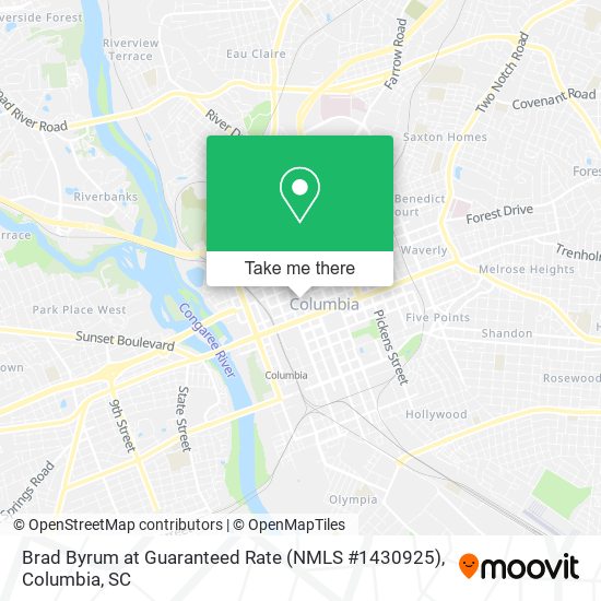 Mapa de Brad Byrum at Guaranteed Rate (NMLS #1430925)