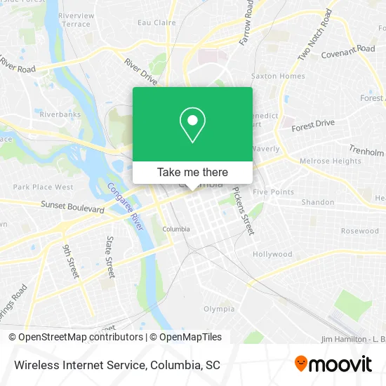 Mapa de Wireless Internet Service