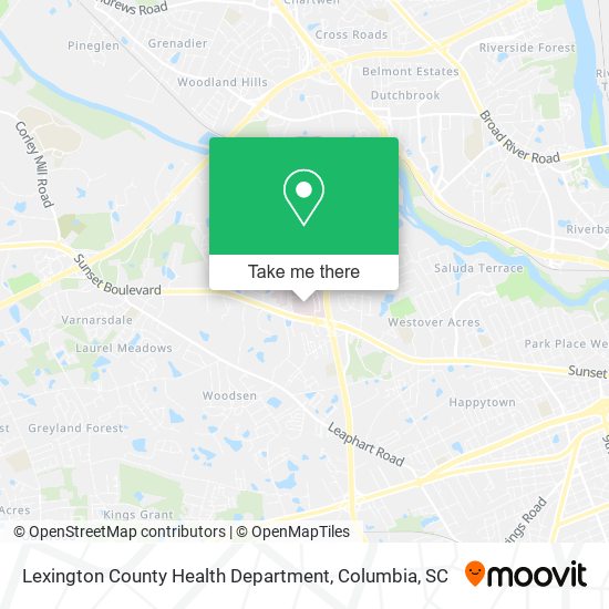 Lexington County Health Department map