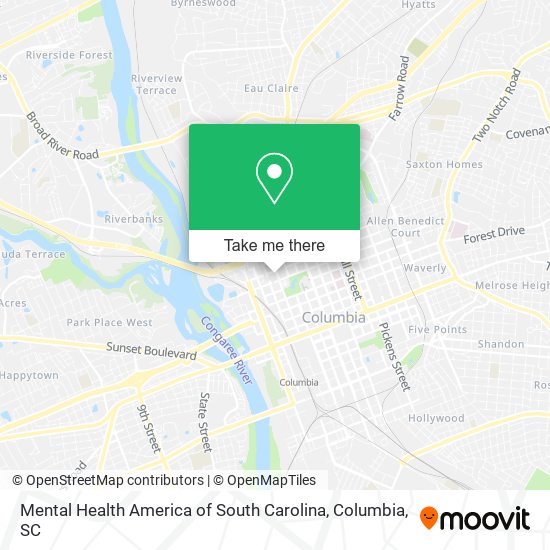 Mental Health America of South Carolina map