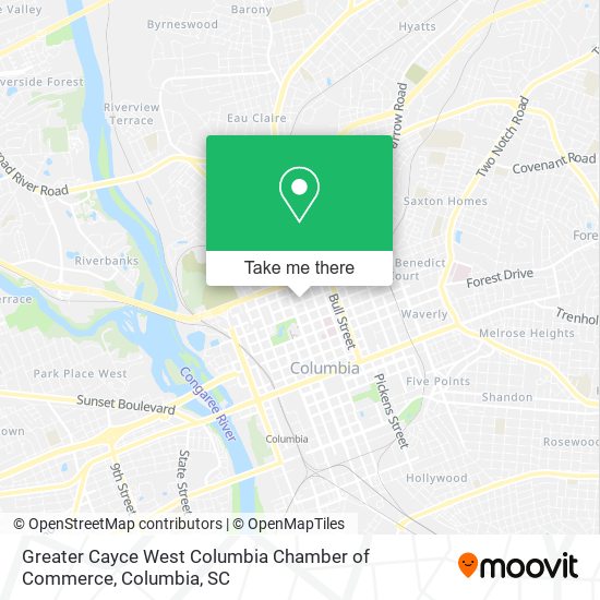 Greater Cayce West Columbia Chamber of Commerce map