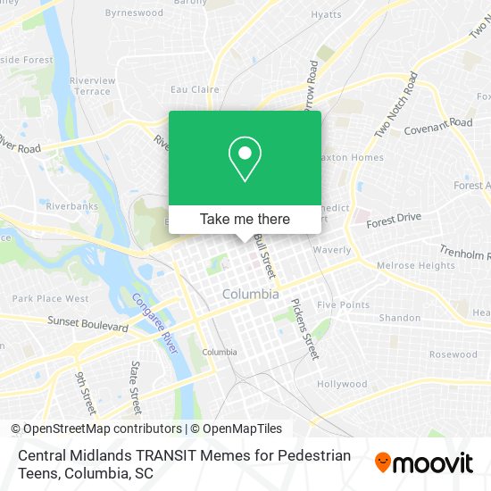 Central Midlands TRANSIT Memes for Pedestrian Teens map