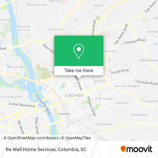 Be Well Home Services map