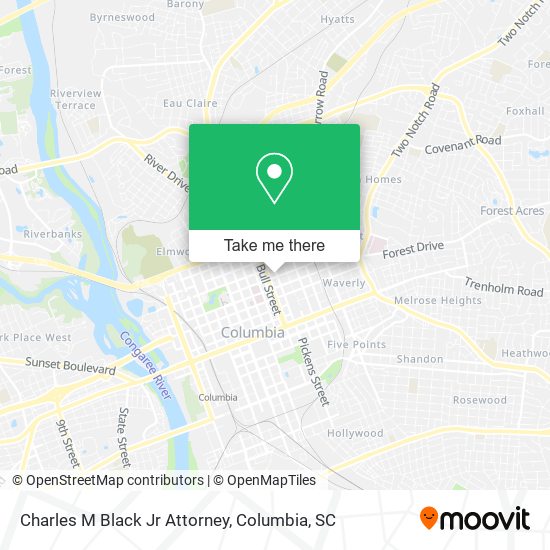 Charles M Black Jr Attorney map